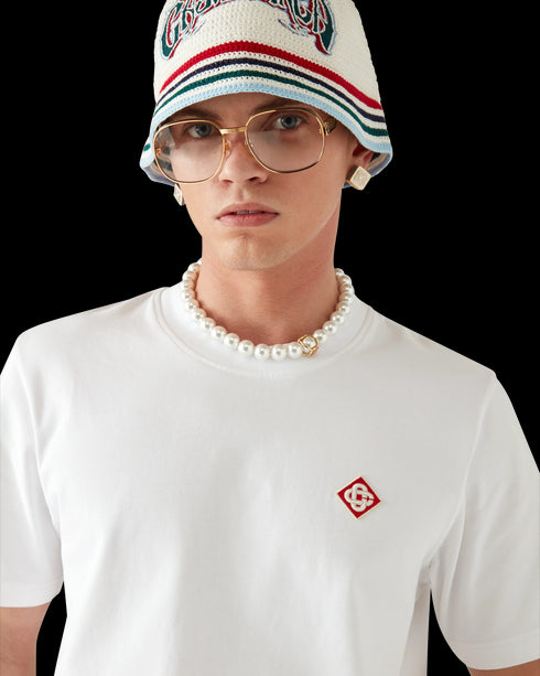 CASABLANCA Diamond Logo Patch T-shirt Mens Apparel